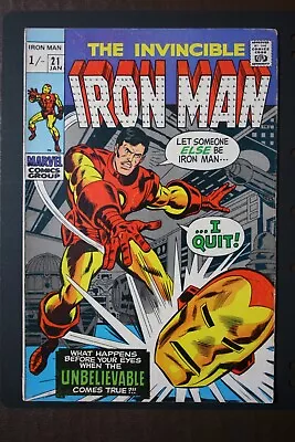 Buy Marvel Comics. The Invincible IRON MAN . No. 21 January 1970 Issue • 10£