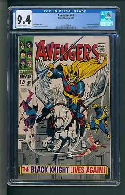 Buy Avengers #48 CGC 9.4 OWTW Pages Dane Whitman Becomes The Black Knight • 1,583.15£