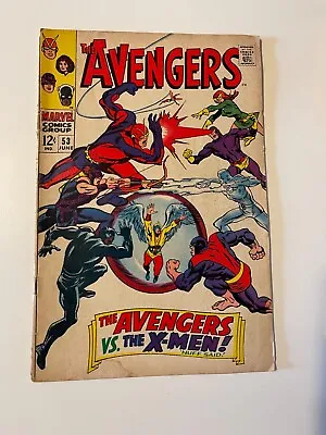 Buy Avengers #53 (Marvel, 1968) Early X-Men Appearance. Off White Pages • 80.06£