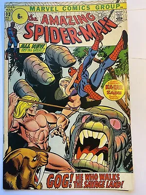Buy AMAZING SPIDER-MAN #103 Morbius Marvel 1971 VF- UK Price • 29.95£
