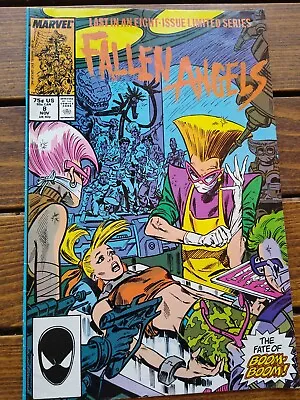 Buy Fallen Angels 8 Comic Marvel 1987 New Mutants Sunspot Warlock Boom Rare Limited • 6.89£