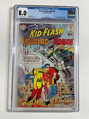 Buy Brave And The Bold #54 Cgc 8.0 Ow/w Pages First Teen Titans High Grade • 884.71£