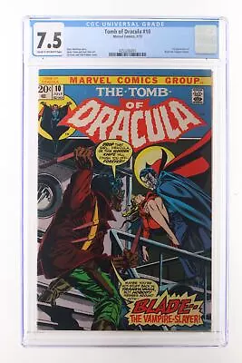 Buy Tomb Of Dracula #10 - Marvel Comics 1973 CGC 7.5 1st Appearance Of Blade The Vam • 948.24£