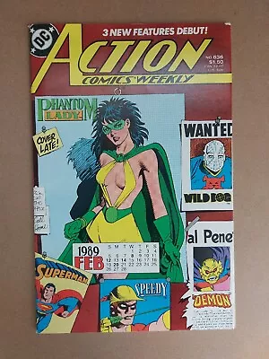 Buy ACTION COMICS WEEKLY #636  DC COMICS 1st App Dee Tyler Phantom Lady 1989 • 9.46£