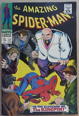 Buy THE AMAZING SPIDER-MAN #51, KEY ISSUE With 2nd  KINGPIN  & 1st  JOE ROBERTSON  • 515£