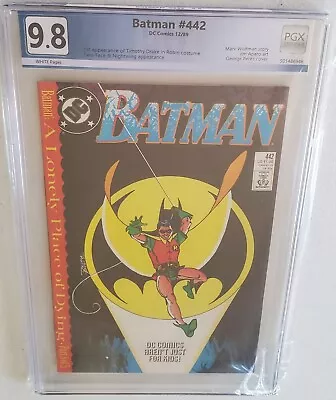 Buy Batman #442  1989  George Perez  1st Tim Drake In Robin NOT CGC PGX GRADED 9.8 D • 63.94£