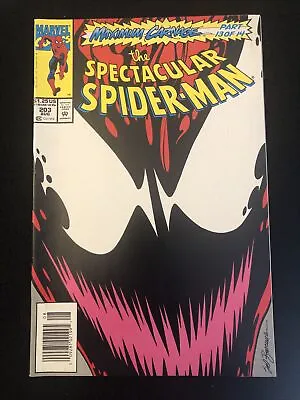 Buy Spectacular Spider-man 203 8.5 9.0 Newsstand Maximum Carnage Pq • 11.03£