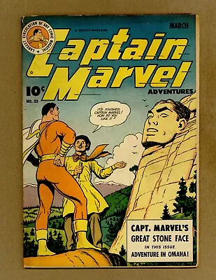 Buy Captain Marvel Adventures 33 (Restored) Shazam Omaha 1944 Fawcett Comics X346 • 79.15£