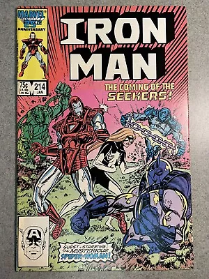 Buy Iron Man #214 (1986) Key! Debut Of New Spider-woman Costume Marvel Comics • 4.79£