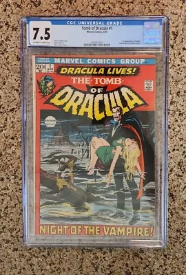 Buy The Tomb Of Dracula #1 - Marvel's Entry Into The World Of Gothic Horror! CGC 7.5 • 317.19£