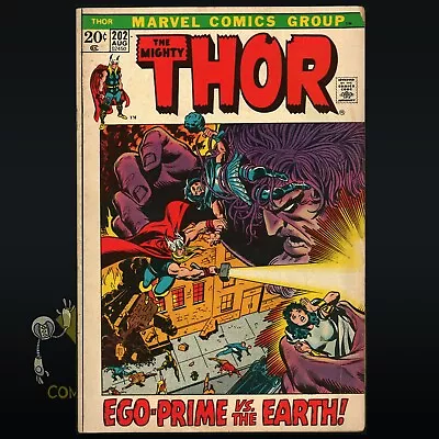 Buy Marvel Comics THOR #202 First Ego Prime 1972 Solid Mid-Grade! • 8.79£