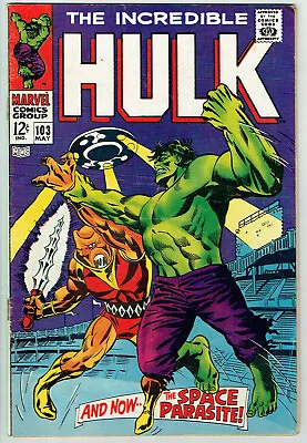 Buy INCREDIBLE HULK 103  VG/4.0  -  Affordable Early Silver Age Issue! • 36.77£