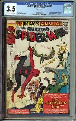 Buy Amazing Spider-man Annual #1 Cgc 3.5 Ow/wh Pages // 1st Sinister Six Appearance • 573.19£