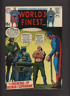 Buy World's Finest Comics 193 ROBIN Golden Age Reprint! BATMAN SUPERMAN 1970 DC O945 • 10.60£