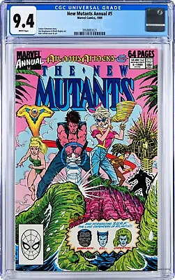 Buy New Mutants Annual #5 CGC 9.4 (1989, Marvel) Rob Liefeld Cover, Namorita App. • 43.54£