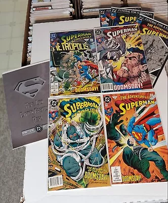 Buy Death Of Superman & Doomsday Comic Lot - Man Of Steel 18 - Superman 75 Tombstone • 19.92£