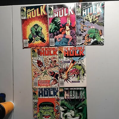 Buy Comic Lot Of 7 Incredible Hulk #307, 311, 313, 316, 318, 325, 379. 1985-1990 • 12.64£