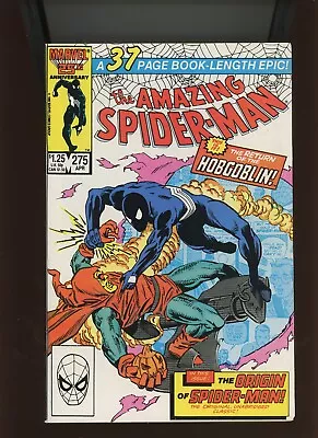 Buy (1986) The Amazing Spider-Man #275: KEY ISSUE! SPIDER-MAN ORIGIN (RETOLD)! (8.0) • 11.70£