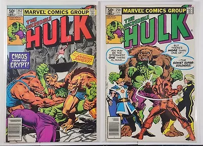 Buy INCREDIBLE HULK #257 258 High Grade Newsstand Marvel 1981 • 16.08£