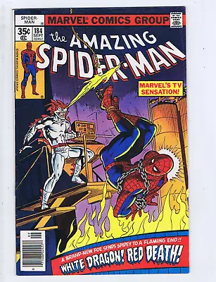 Buy Amazing Spider-Man #184 Marvel 1978 White Dragon ! Red Death ! • 16.01£