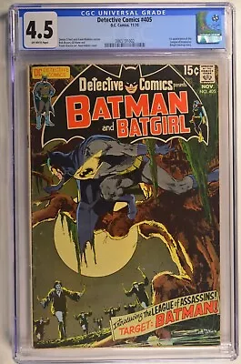 Buy Detective Comics # 405 CGC 4.5 OW 11/70 1st App. League Of Assasins, Batgirl • 178.10£