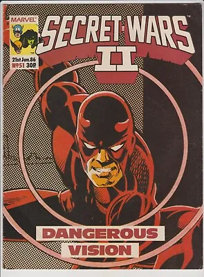 Buy Secret Wars II #51 1986 VG/Fine Marvel UK • 3.80£