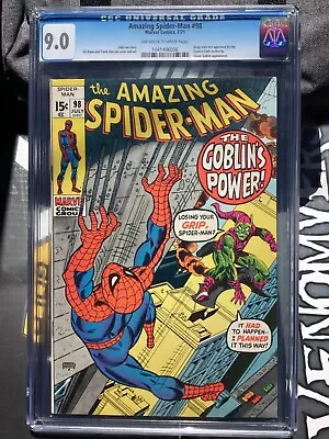 Buy Amazing Spider-man #98 Cgc 9.0  1971  Green Goblin + Drug Story • 240.17£