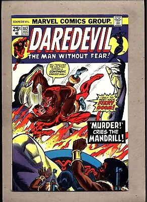 Buy Daredevil #112_august 1974_very Fine_ Murder Cries The Mandrill _black Widow! • 0.99£