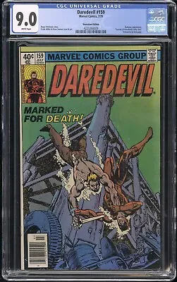 Buy Daredevil #159 CGC 9.0 VF/NM Key Bullseye App By Frank Miller 1979 Marvel Comics • 72.98£