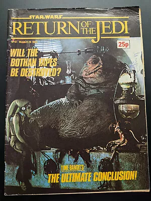 Buy Return Of The Jedi No 41 March 28th 1984, Star Wars Weekly UK Marvel Comic  • 6.99£