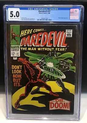 Buy DAREDEVIL #37 Comic Marvel Comics CGC 5.0 Doctor Doom Classic Silver Age 1968 • 86.44£