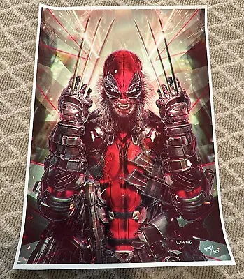 Buy Deadpool Wolverine John Giang Exclusive 19x13 #45/50 Free Ship No Creases NYCC • 47.30£