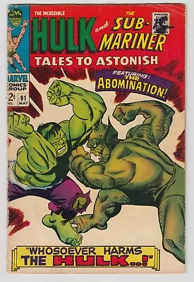Buy Tales To Astonish 91🔥 1st Cover & 2nd Appearance Abomination Shang-Chi MCU 🎥🔑 • 71.95£