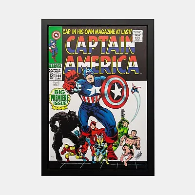 Buy Stan Lee Signed: Captain America #100 Big Premiere Issue! Box Canvas, Framed • 2,500£