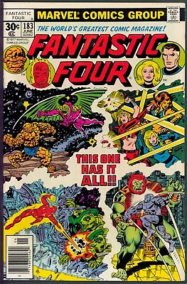 Buy Fantastic Four 183 VF+ 8.5 Impossible Man Tigra Marvel 1977 • 10.21£