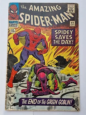 Buy Amazing Spider-man #40 G/vg (3.0) September 1966 Green Goblin Marvel Comics ** • 109.99£