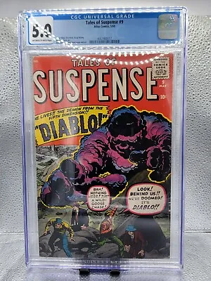 Buy Tales Of Suspense #9 Steve Ditko! 5/60 CGC 5.0 Off-White Pages! • 180.79£