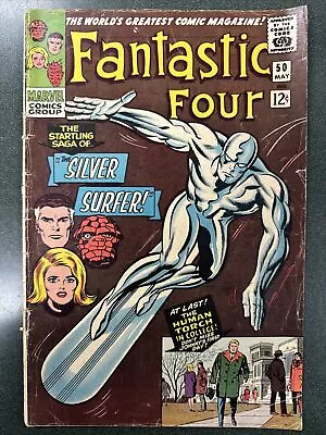Buy Fantastic Four #50 (Marvel, 1966) 2nd Galactus 3rd Silver Surfer Kirby GD • 179.89£
