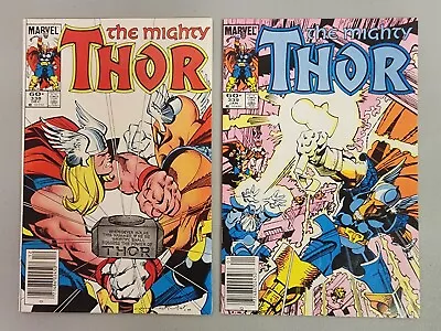 Buy Thor #338 (2nd Beta Ray Bill) #339 (1st StormBreaker) NEWSSTAND NM Marvel 1983 • 27.79£