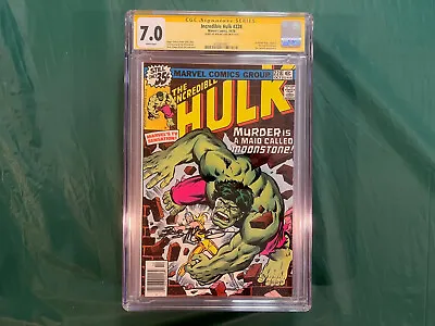 Buy Incredible Hulk #228 1978 CGC 7.0 SS Signed Bob McCleod 1st Appearance Moonstone • 149.78£