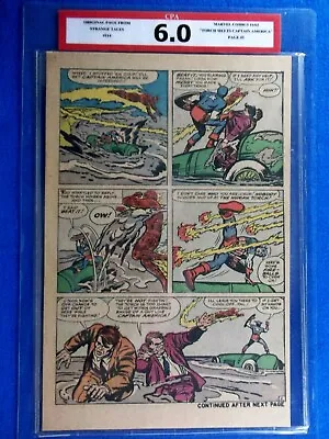 Buy Strange Tales #114 CPA 6.0 Single Page #5 1st S.A. Captain America Kirby Art • 39.52£