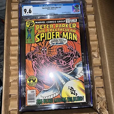 Buy Spectacular Spider-Man (1979) # 27 CGC 9.6 White 1st App Frank Miller Daredevil • 110.23£