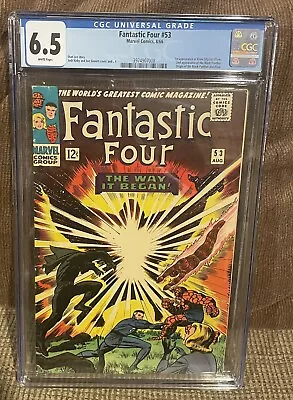 Buy Fantastic Four #53 CGC 6.5 White Pages 1st Appearance Klaw, 2nd Black Panther • 134.40£