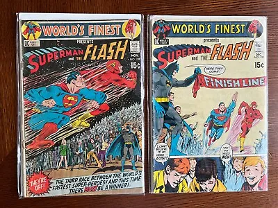 Buy DC Comics World's Finest 198 & 199 Superman & The Flash Race 1970 • 65.92£