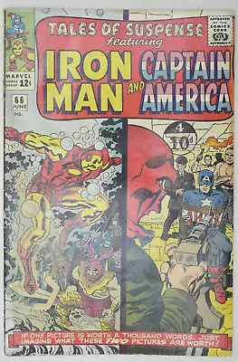 Buy Tales Of Suspense #66 Captain America Iron Man Marvel Comics (1965) • 34.95£