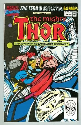 Buy Thor Annual #15 F/VF 1990 Return Of The Original Terminus Giant-Size • 2.39£