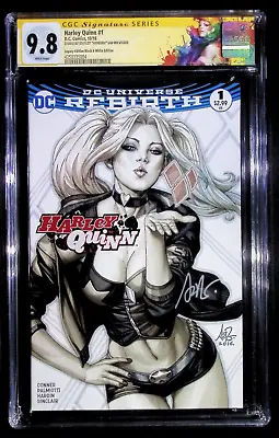 Buy Harley Quinn #1 Stanley 'Artgerm' Lau Black/White Variant CGC 9.8 - Signed • 199£