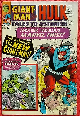 Buy Tales To Astonish 65 Marvel Silver Age 1965 New Costume For Giant-Man Vfn- • 54.99£