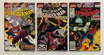 Buy Spidey's Totally Tiny Adventure Parts 1, 2 & 3 Annuals (Marvel 1990) FN+ To VF- • 19.95£