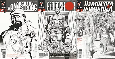 Buy Valiant - Archer & Armstrong #1, Bloodshot #2, Harbinger #2 Sketch Variants New • 6.95£